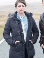DS Alison McIntosh Shetland S03 Black Shearling Jacket