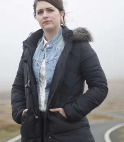DS Alison McIntosh Shetland S03 Black Shearling Jacket