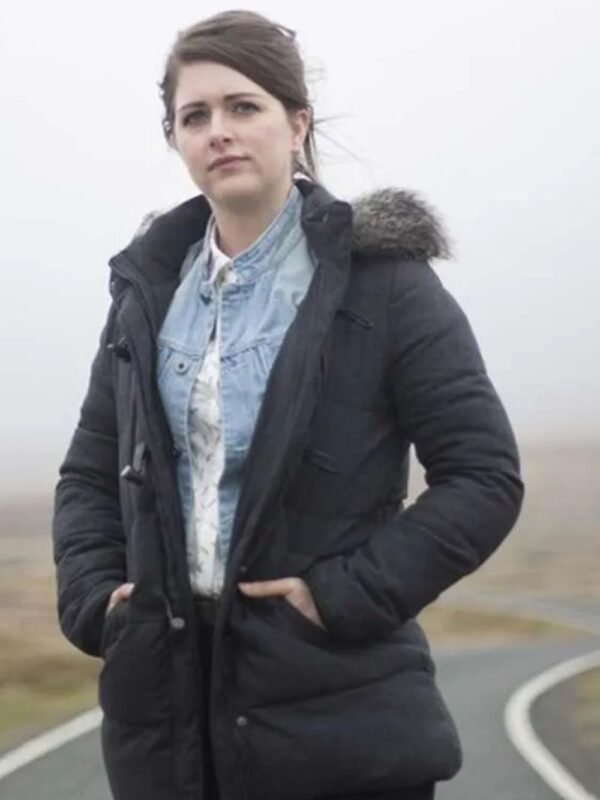 DS Alison McIntosh Shetland S03 Black Shearling Jacket