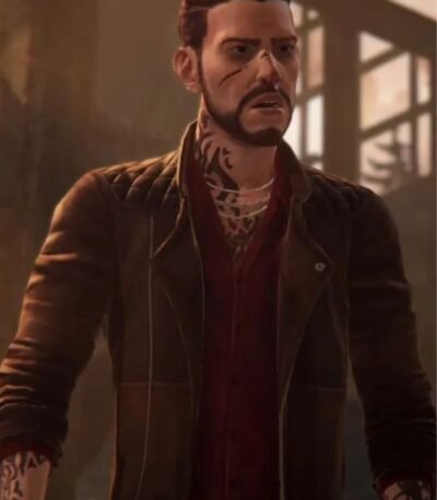 Damon Merrick Life Is Strange True Colors Brown Leather Jacket