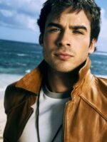 Damon Salvatore The Vampire Diaries Coffee Brown Leather Jacket