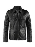 Damon Salvatore Vampire Diaries Cafe Racer Leather Jacket