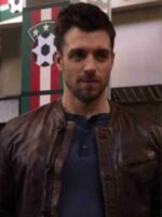 Dan Jeannotte The Bold Type Brown Leather Jacket