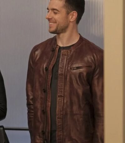 Dan Jeannotte The Bold Type Brown Leather Jacket