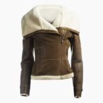 Dana Soft Shearling Sheepskin Leather Brown Jacket