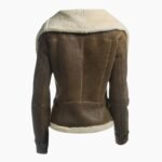 Dana Soft Shearling Sheepskin Leather Brown Jacket