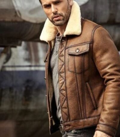 Daniel Air Force Shearling Brown Leather Jacket