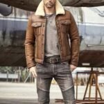 Daniel Air Force Shearling Brown Leather Jacket