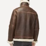 Danielle Aviator Brown Sheepskin Shearling Jacket