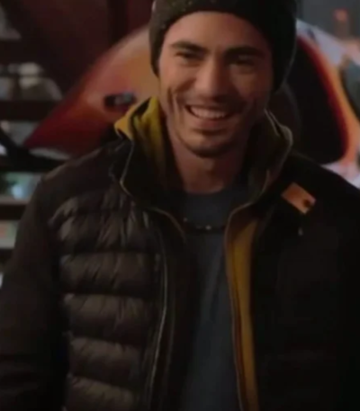 Darren Barnet Love Hard Puffer Jacket With Hood