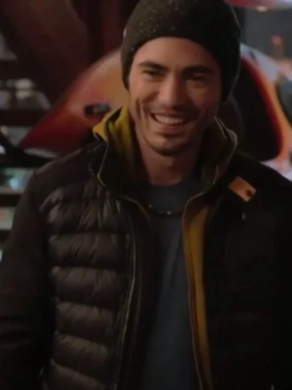 Darren Barnet Love Hard Puffer Jacket With Hood