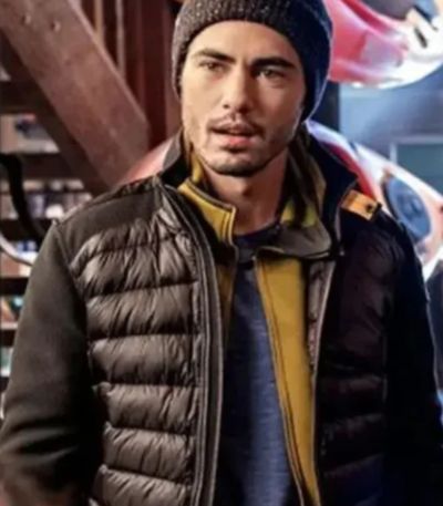 Darren Barnet Love Hard Puffer Jacket With Hood