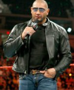 Dave Bautista Jr Harley Davidson Black Leather Jacket