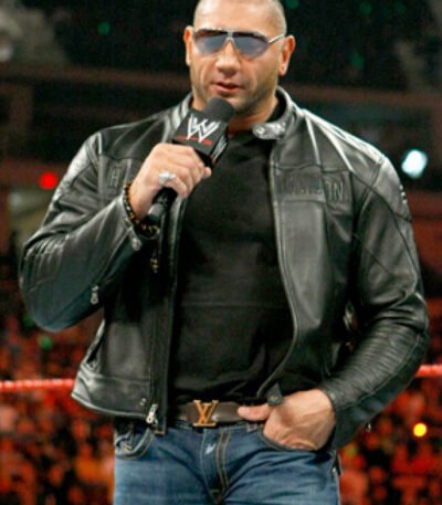 Dave Bautista Jr Harley Davidson Black Leather Jacket