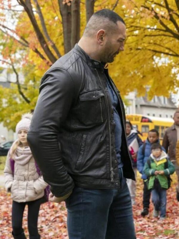 Dave Bautista My Spy JJ Black Leather Jacket