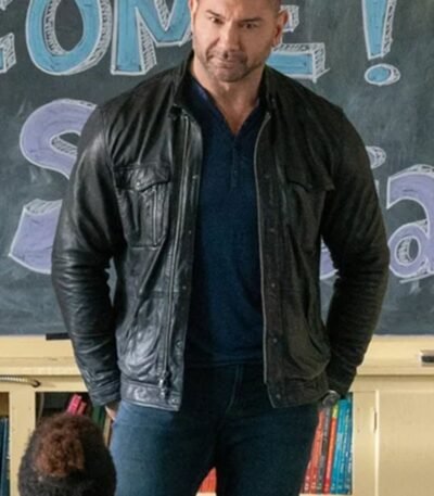 Dave Bautista My Spy JJ Black Leather Jacket