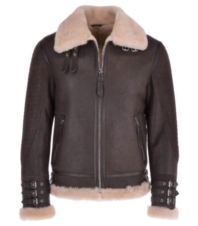 David Brown Flying Shearling Leather Jacket