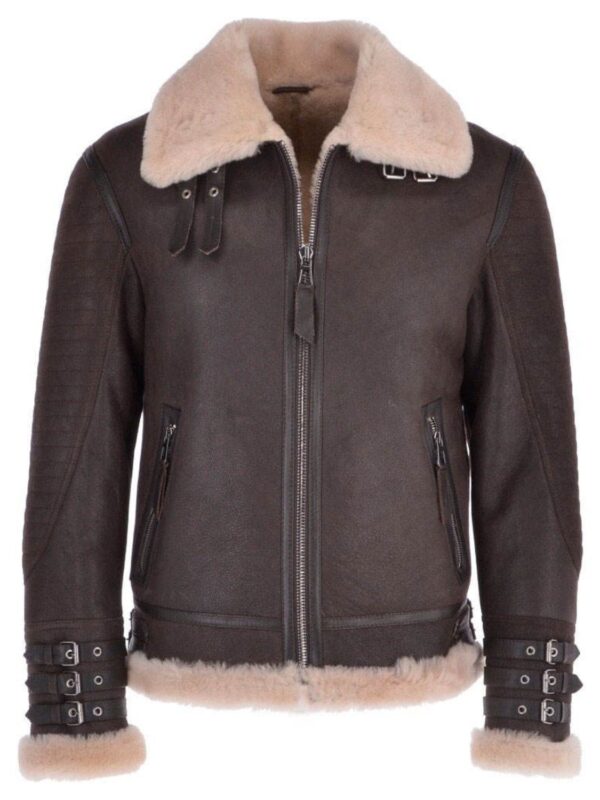 David Brown Flying Shearling Leather Jacket