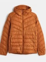 David Crane Frasier Orange Hooded Puffer Jacket