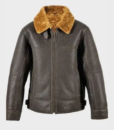 Davis Shearling Leather Brown Jacket