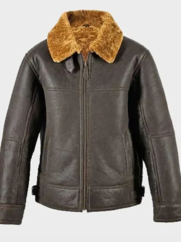 Davis Shearling Leather Brown Jacket