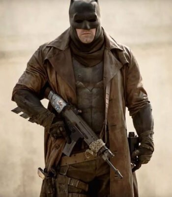 Dawn Of Justice Batman Distressed Trench Coat