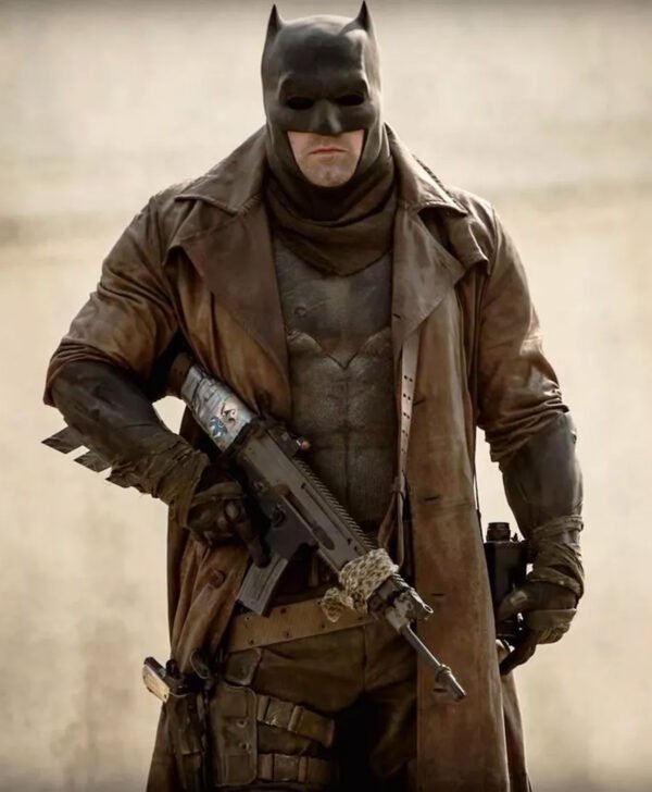 Dawn Of Justice Batman Distressed Trench Coat