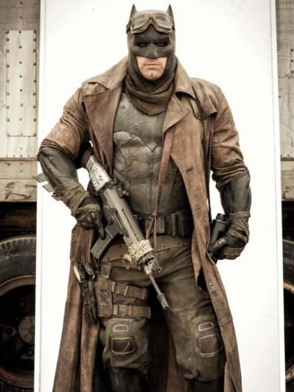 Dawn Of Justice Batman Distressed Trench Coat