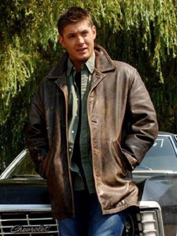 Dean Winchester Supernatural Distressed Brown Leather Jacket