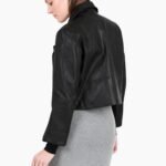 Dear White People Logan Browning Black Leather Cropped Jacket