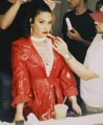 Demi Lovato I Love Me Song Leather Coat