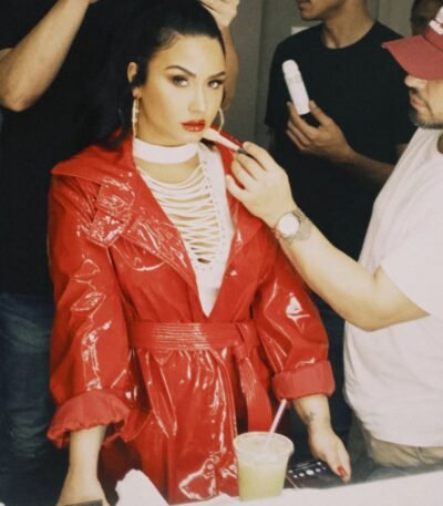 Demi Lovato I Love Me Song Leather Coat