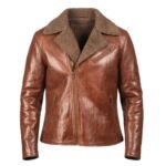 Derek Shearling Asymmetrical Zipper Biker Jacket