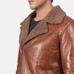 Derek Shearling Asymmetrical Zipper Biker Jacket