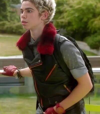 Descendants 2015 Carlos Red Fur Collar Vest