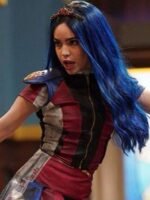 Descendants 3 Evie Red and Black Leather Costume Jacket