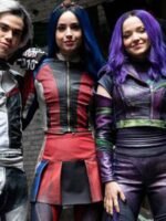 Descendants 3 Evie Red and Black Leather Costume Jacket