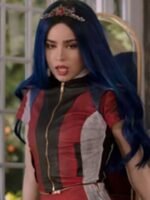 Descendants 3 Evie Red and Black Leather Costume Jacket
