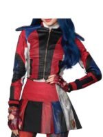 Descendants 3 Evie Red and Black Leather Costume Jacket