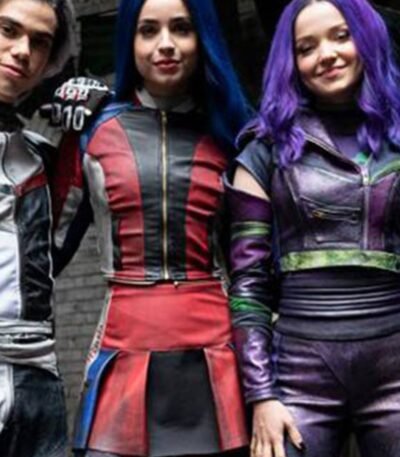 Descendants 3 Evie Red and Black Leather Costume Jacket