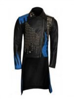 Descendants 3 Hades Studded Long Leather Sleeveless Coat