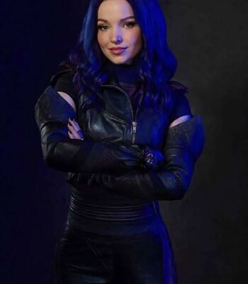 Descendants 3 Mal Black Cropped Leather Vest