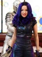 Descendants 3 Mal Black Cropped Leather Vest