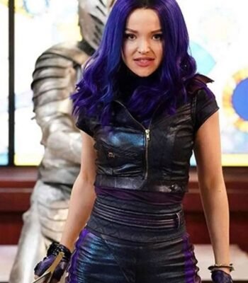 Descendants 3 Mal Black Cropped Leather Vest
