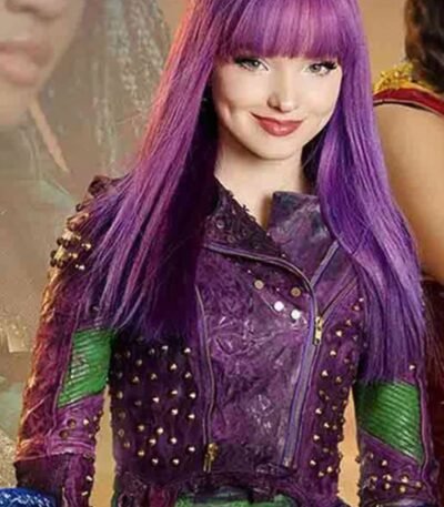 Descendants Costume Mal Purple Leather Jacket