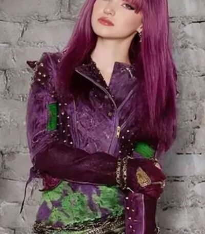 Descendants Costume Mal Purple Leather Jacket