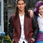 Descendants Jay Burgundy Black Leather Jacket