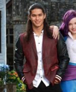 Descendants Jay Burgundy Black Leather Jacket