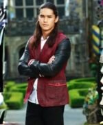 Descendants Jay Burgundy Black Leather Jacket