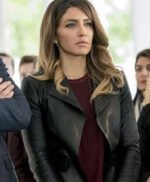 Dinah Drake Arrow TV Series Black Drape Jacket